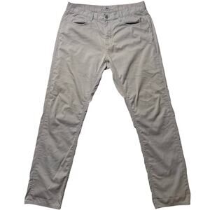 Faherty Movement 5 Pocket Pants Gray 33 Men's Straight Leg Organic Cotton FLAWS